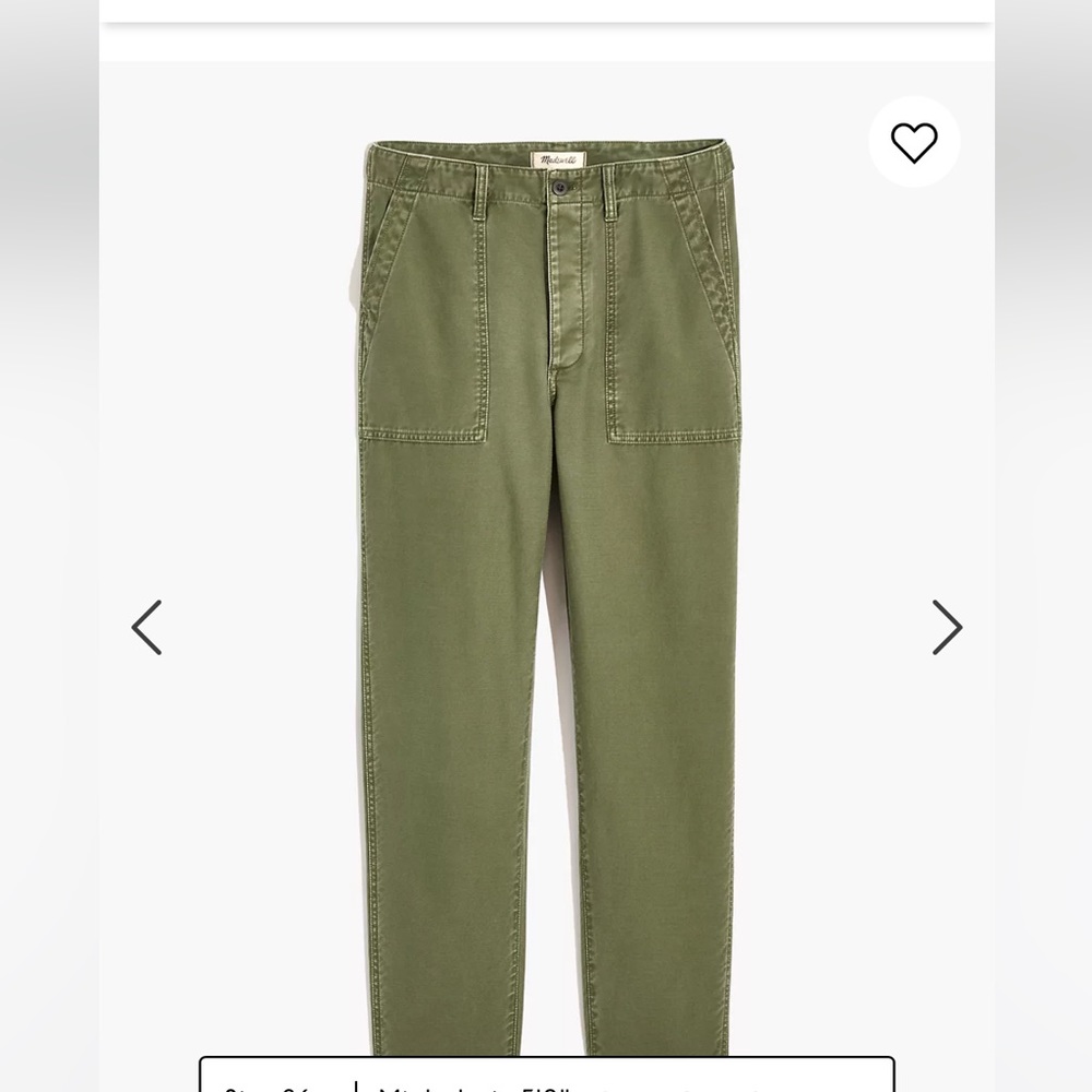 Madewell Griff Tapered Fatigue Cargo Pants